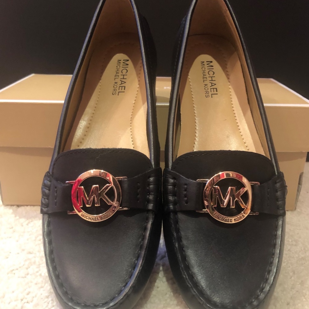 Michael Kors Molly Loafer-Black Vachetta Leather-NWT-Sise 6M